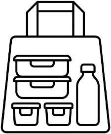 Lunch bag outline icon