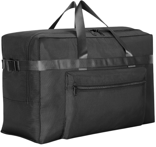 Collapsible Storage Bag for Moving, Camping (Black)